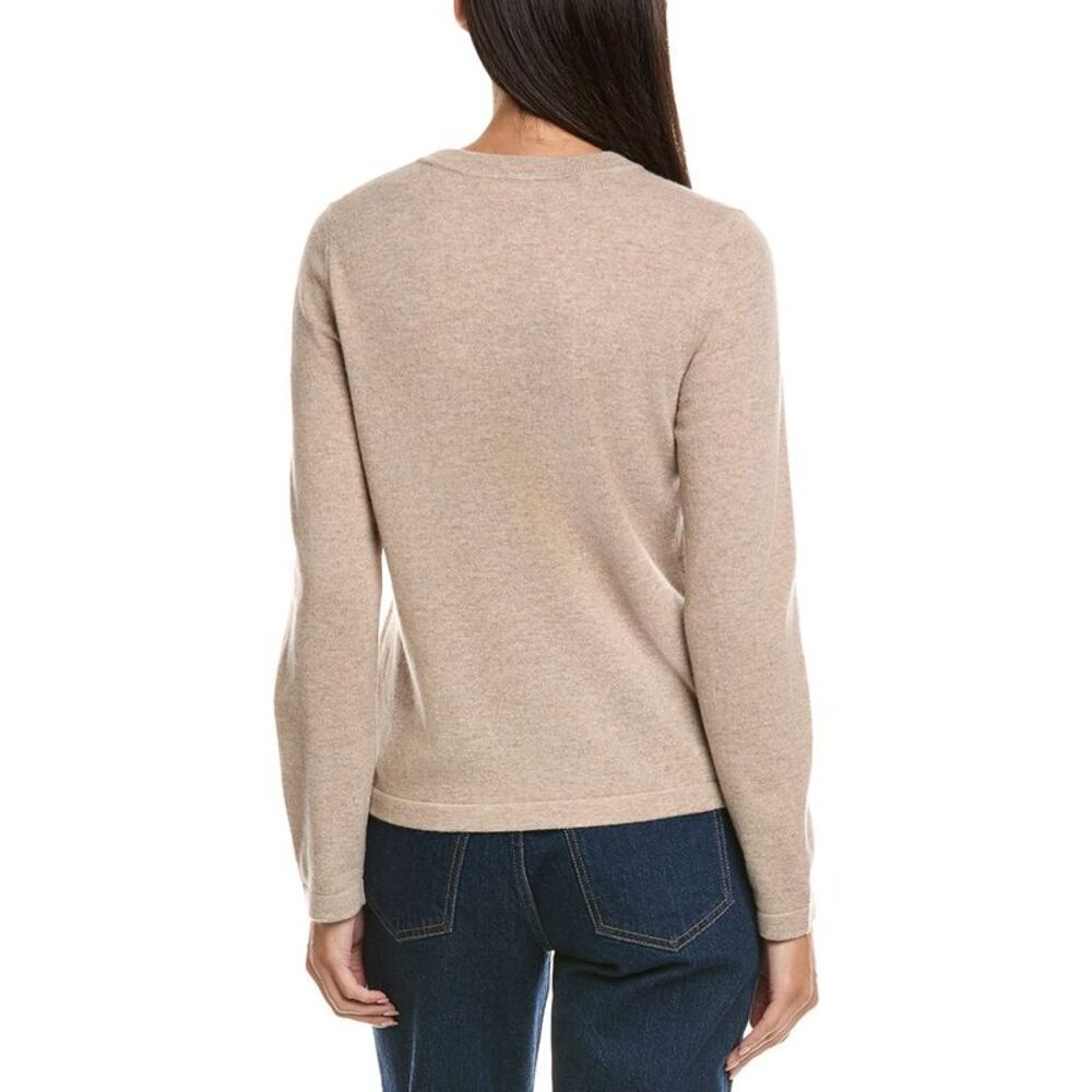 N.Peal Womens Hallie Cashmere Sweater, Tan - Picture 2 of 3